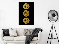 Kunstdruck auf Leinwand 'Golden Knots Vertical'