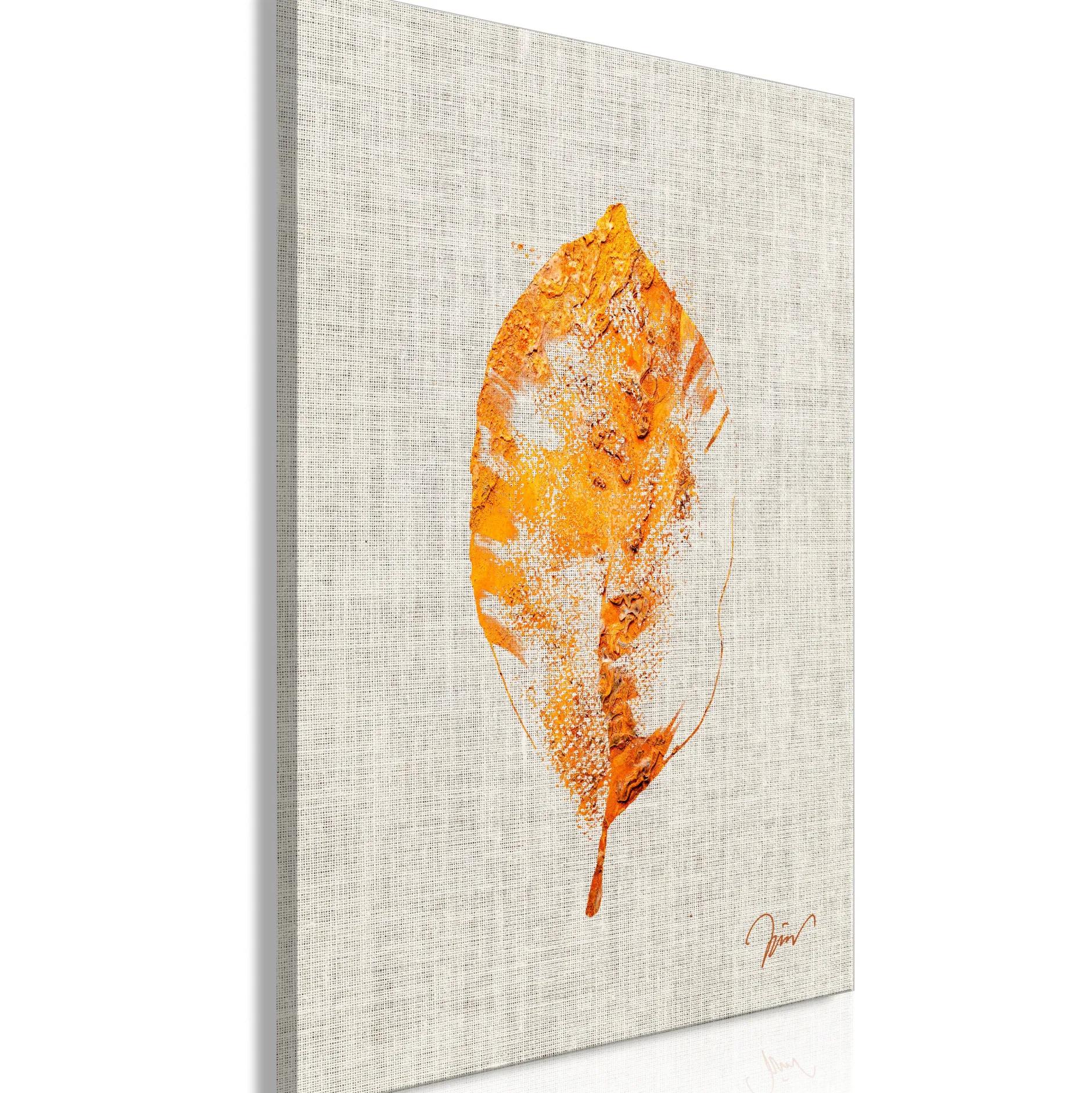 Kunstdruck auf Leinwand 'Golden Flora Vertical'