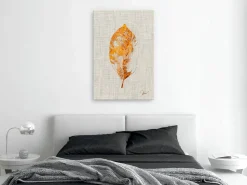 Kunstdruck auf Leinwand 'Golden Flora Vertical'