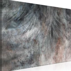 Kunstdruck auf Leinwand 'Grey Feather Wide'