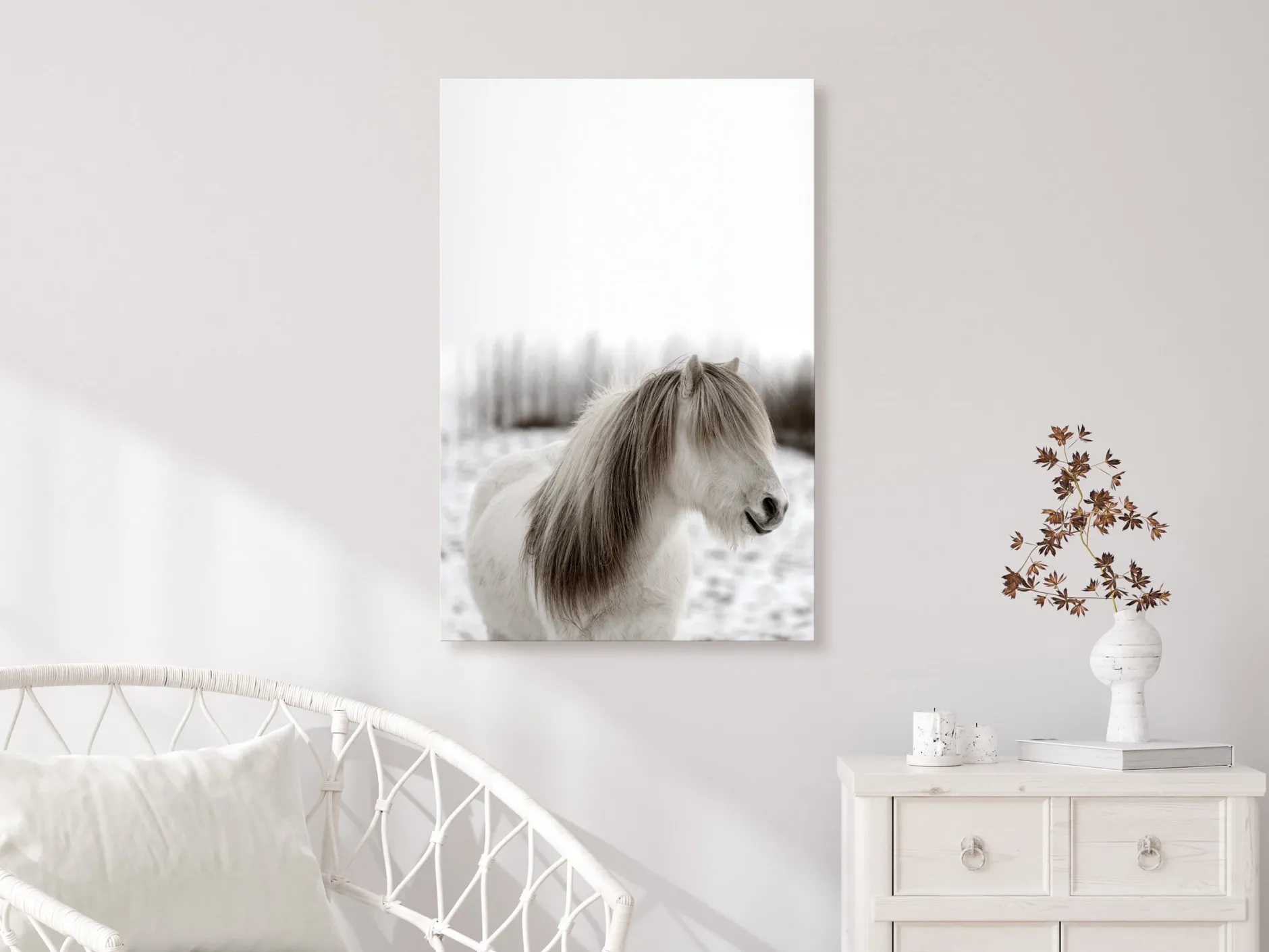 Kunstdruck auf Leinwand 'Horse Mane Vertical'