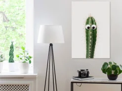 Kunstdruck auf Leinwand 'Live Cactus Vertical'