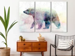Kunstdruck auf Leinwand 'Lonely Bear (3-teilig)'