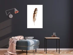 Kunstdruck auf Leinwand 'Magic Feather Vertical'
