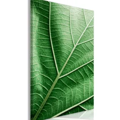 Kunstdruck auf Leinwand 'Malachite Leaf Vertical'
