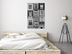 Kunstdruck auf Leinwand 'Patterned Windows Vertical'