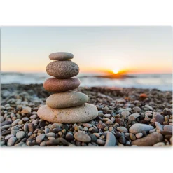 Kunstdruck auf Leinwand 'Pebble Zen'