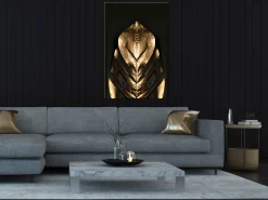 Kunstdruck auf Leinwand 'Pharaoh's Gold Vertical'
