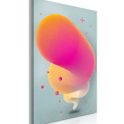 Kunstdruck auf Leinwand 'Pink Streak Vertical'