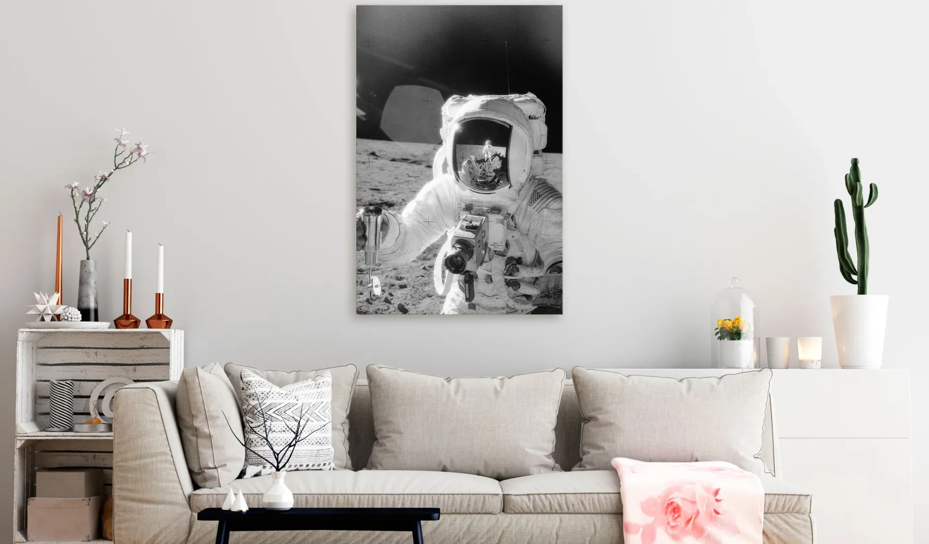 Kunstdruck auf Leinwand 'Profession of Astronaut Vertical'