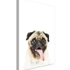 Kunstdruck auf Leinwand 'Pug Vertical'