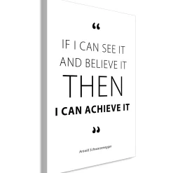 Kunstdruck auf Leinwand 'Quote - Arnold Schwarzenegger Vertical'