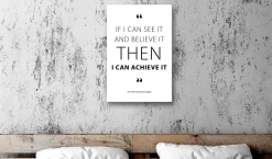 Kunstdruck auf Leinwand 'Quote - Arnold Schwarzenegger Vertical'