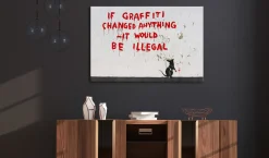 Kunstdruck auf Leinwand 'Quotes Graffiti Wide'