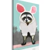 Kunstdruck auf Leinwand 'Raccoon or Hare? Vertical'