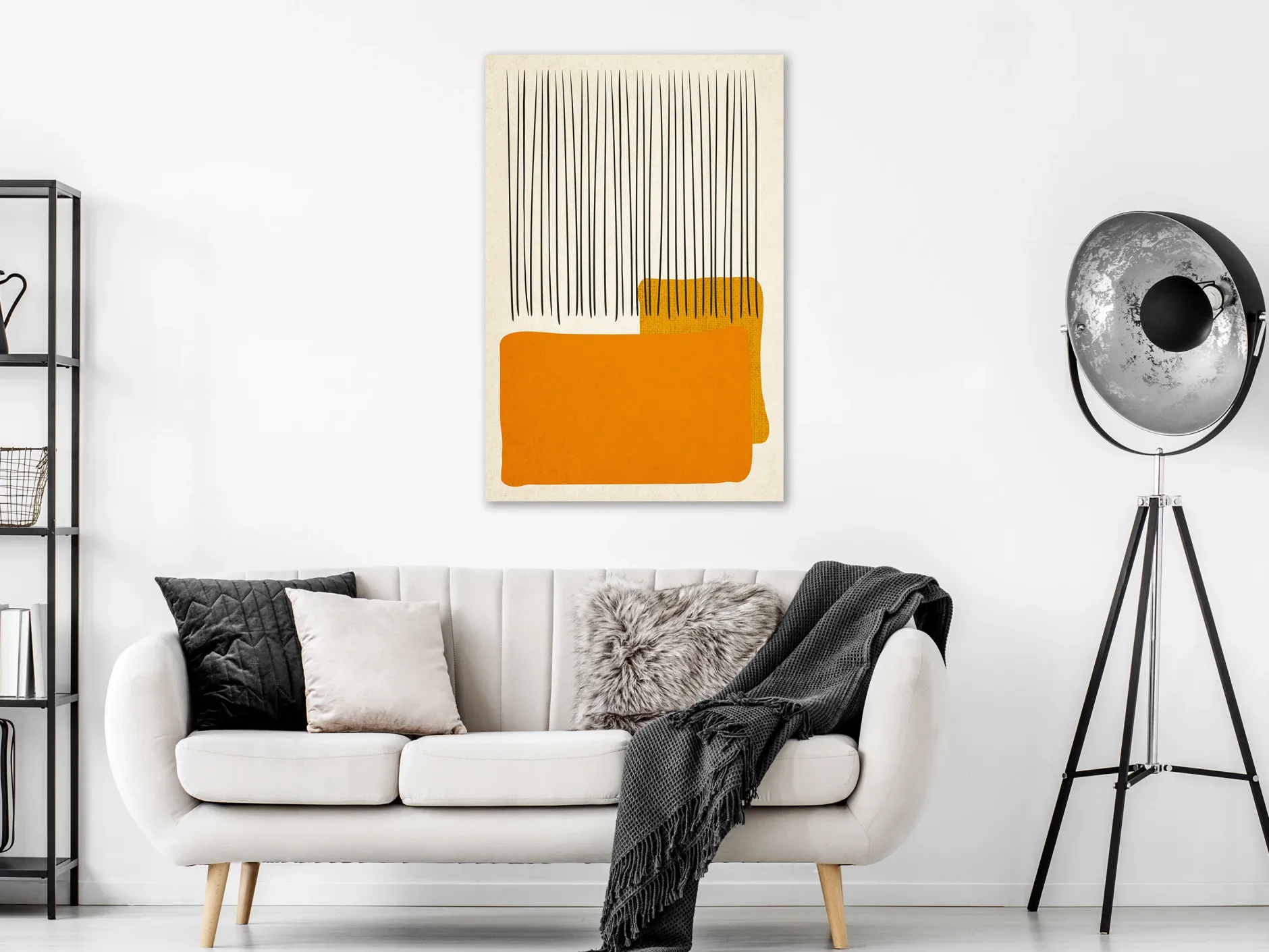 Kunstdruck auf Leinwand 'Rain on the Beach Vertical'