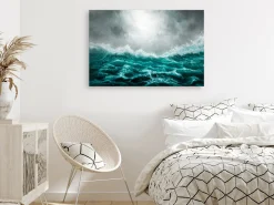 Kunstdruck auf Leinwand 'Restless Ocean Wide'