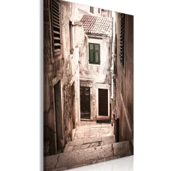 Kunstdruck auf Leinwand 'Retro Alley Vertical'