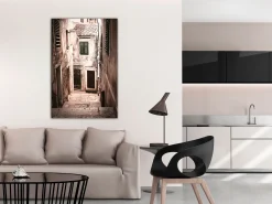 Kunstdruck auf Leinwand 'Retro Alley Vertical'