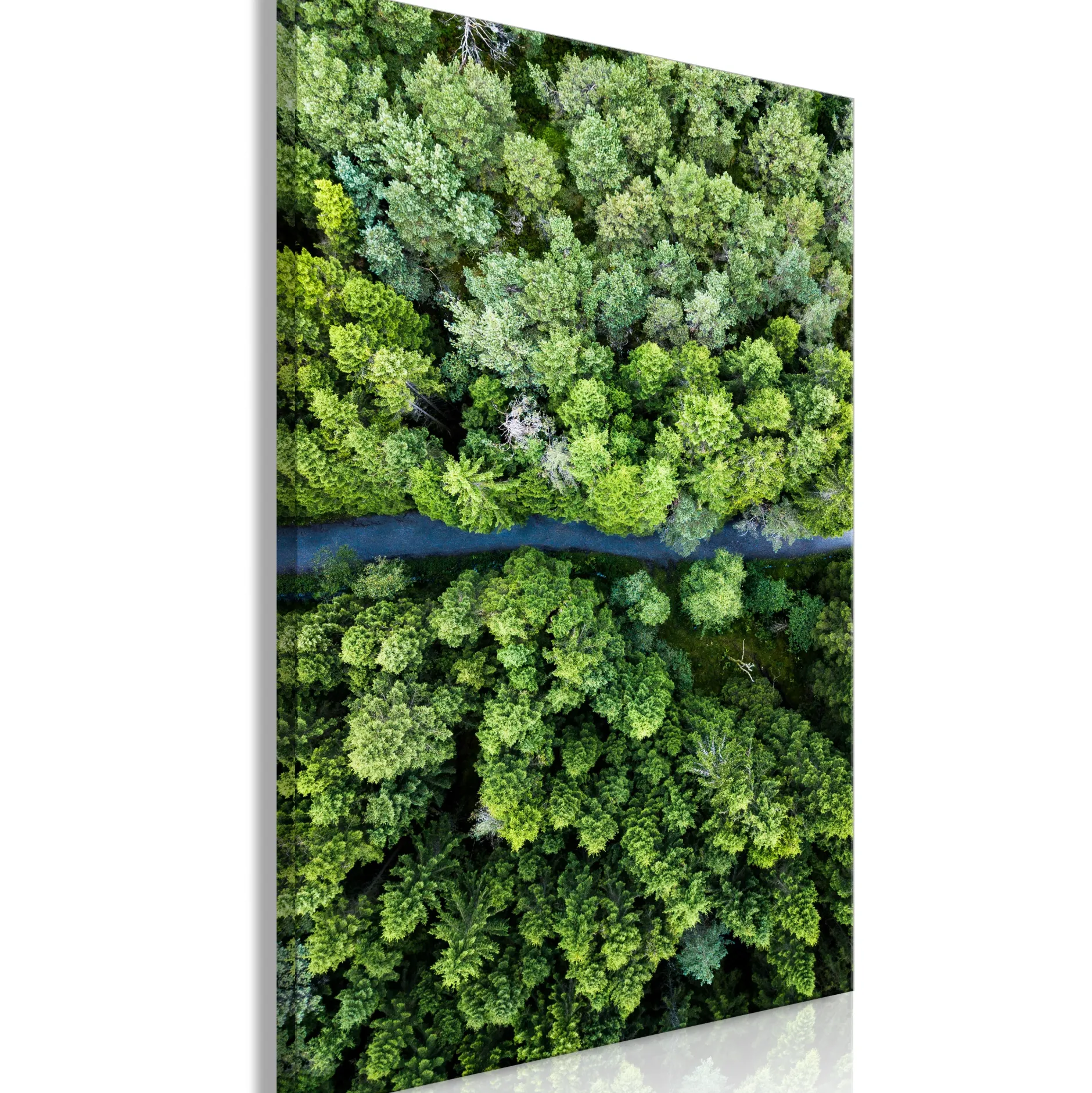 Kunstdruck auf Leinwand 'Road Through Forest Vertical'