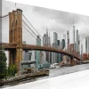 Kunstdruck auf Leinwand 'Road to Manhattan Narrow Colourful'