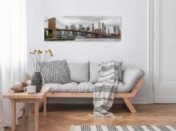 Kunstdruck auf Leinwand 'Road to Manhattan Narrow Colourful'