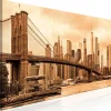 Kunstdruck auf Leinwand 'Road to Manhattan Narrow Sepia'