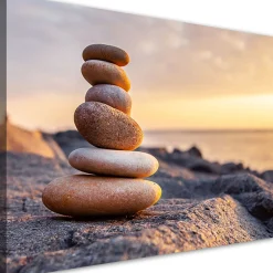 Kunstdruck auf Leinwand 'Rock Stack'