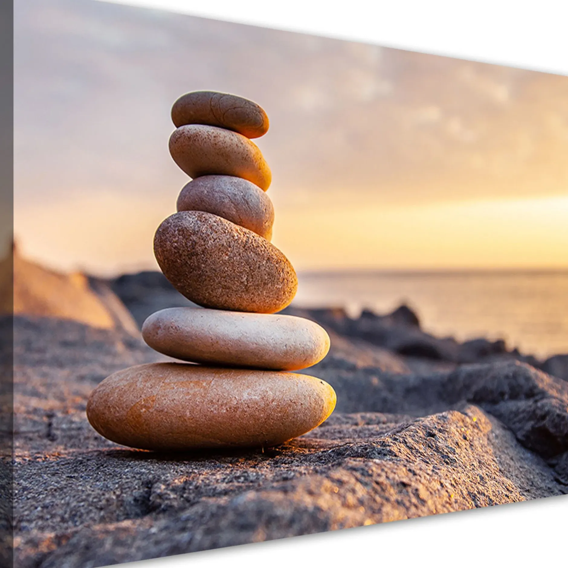 Kunstdruck auf Leinwand 'Rock Stack'