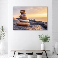 Kunstdruck auf Leinwand 'Rock Stack'