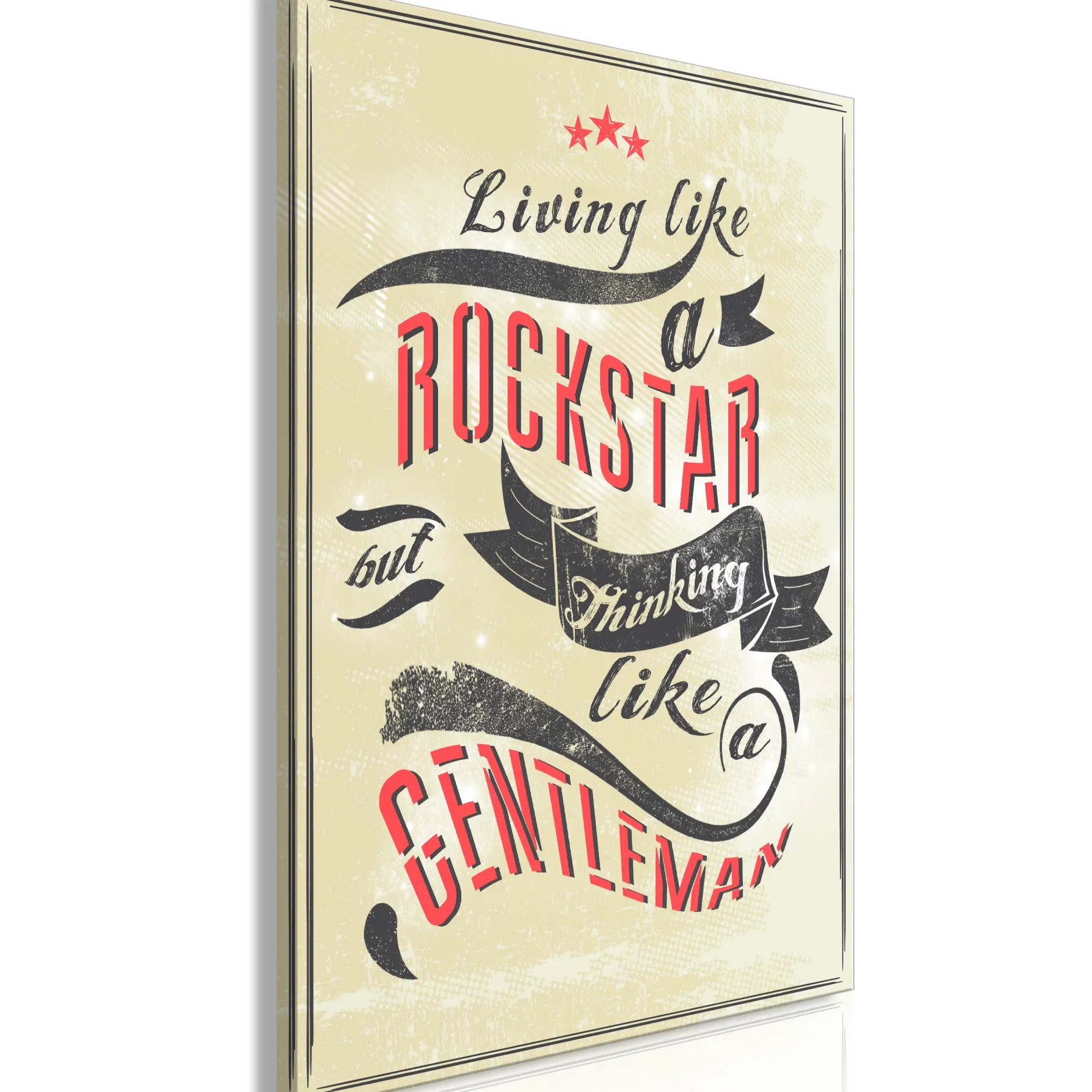 Kunstdruck auf Leinwand 'Rockstar Vertical'