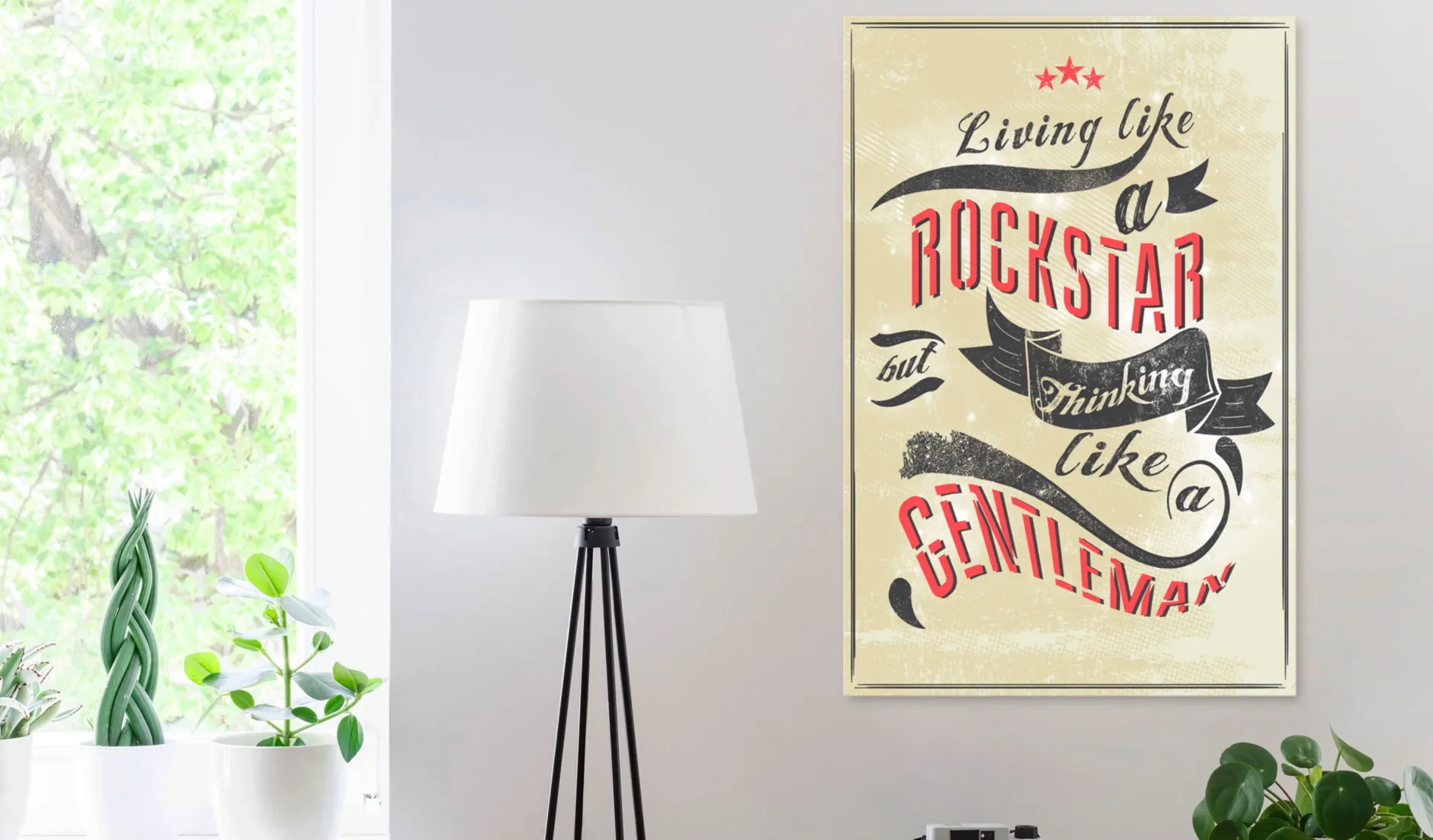 Kunstdruck auf Leinwand 'Rockstar Vertical'