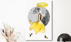 Kunstdruck auf Leinwand 'Running Girl Vertical'