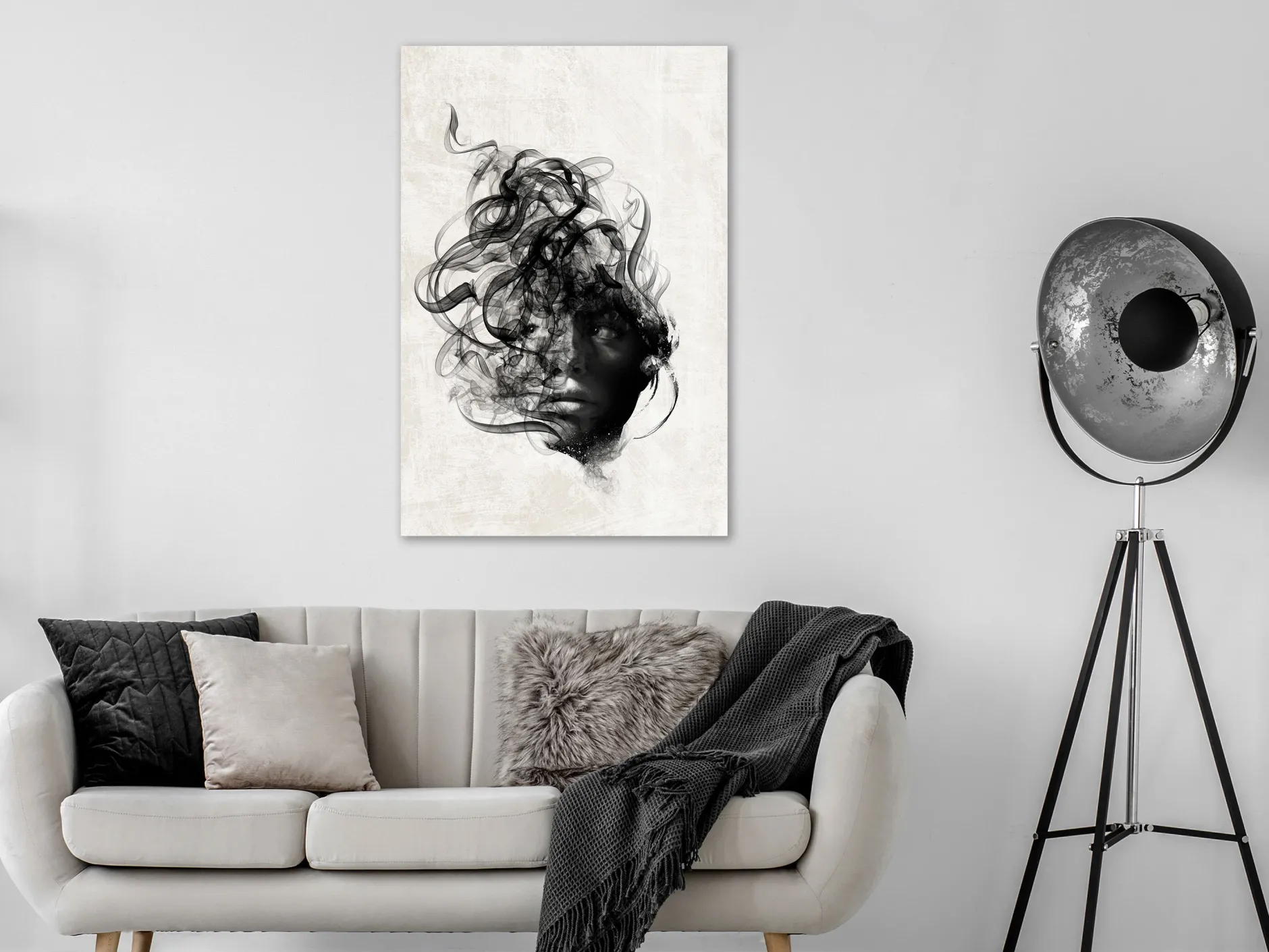 Kunstdruck auf Leinwand 'Scattered Thoughts Vertical'