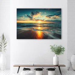 Kunstdruck auf Leinwand 'Sea Blaze'