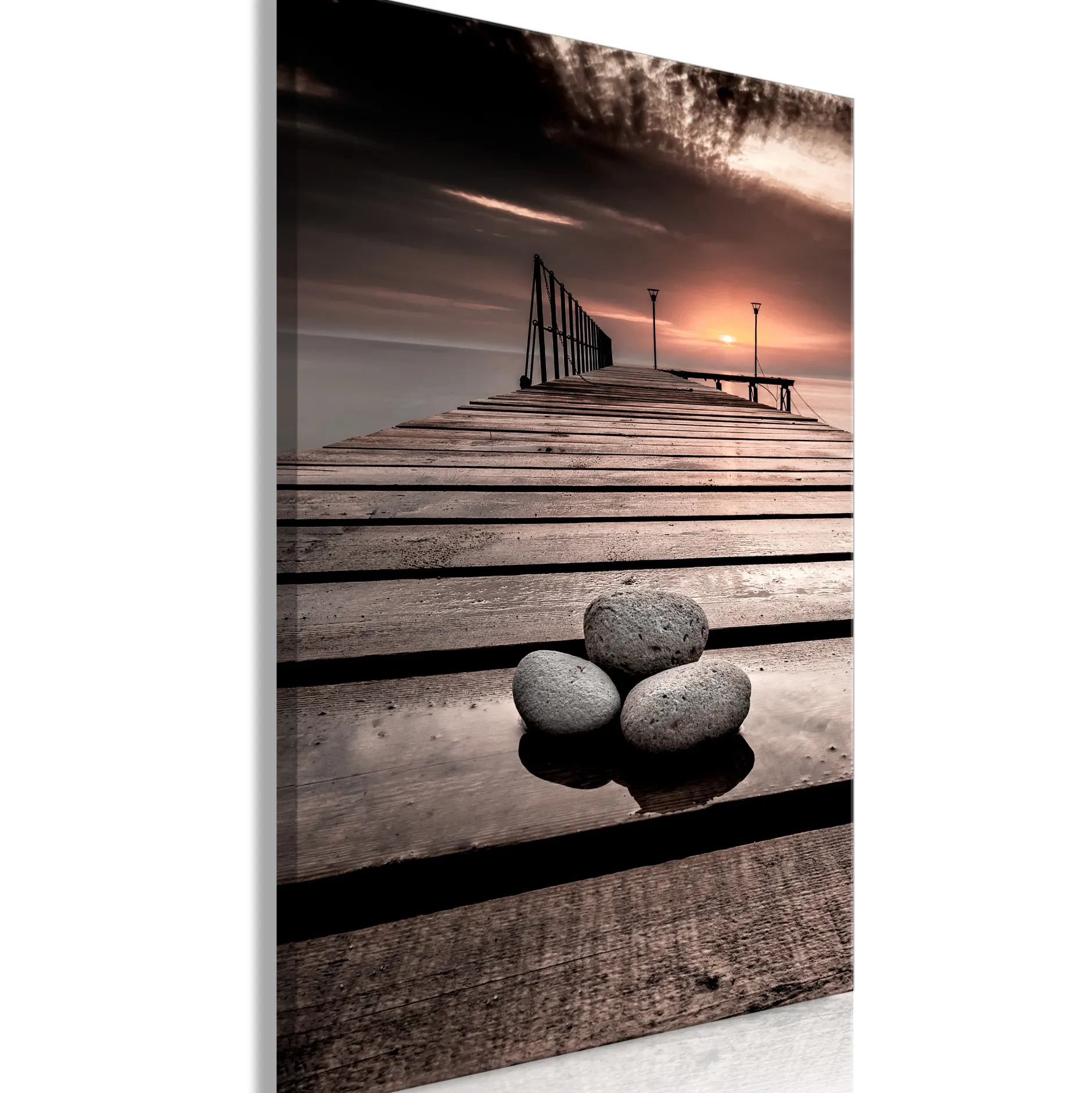 Kunstdruck auf Leinwand 'September Sunset Vertical'