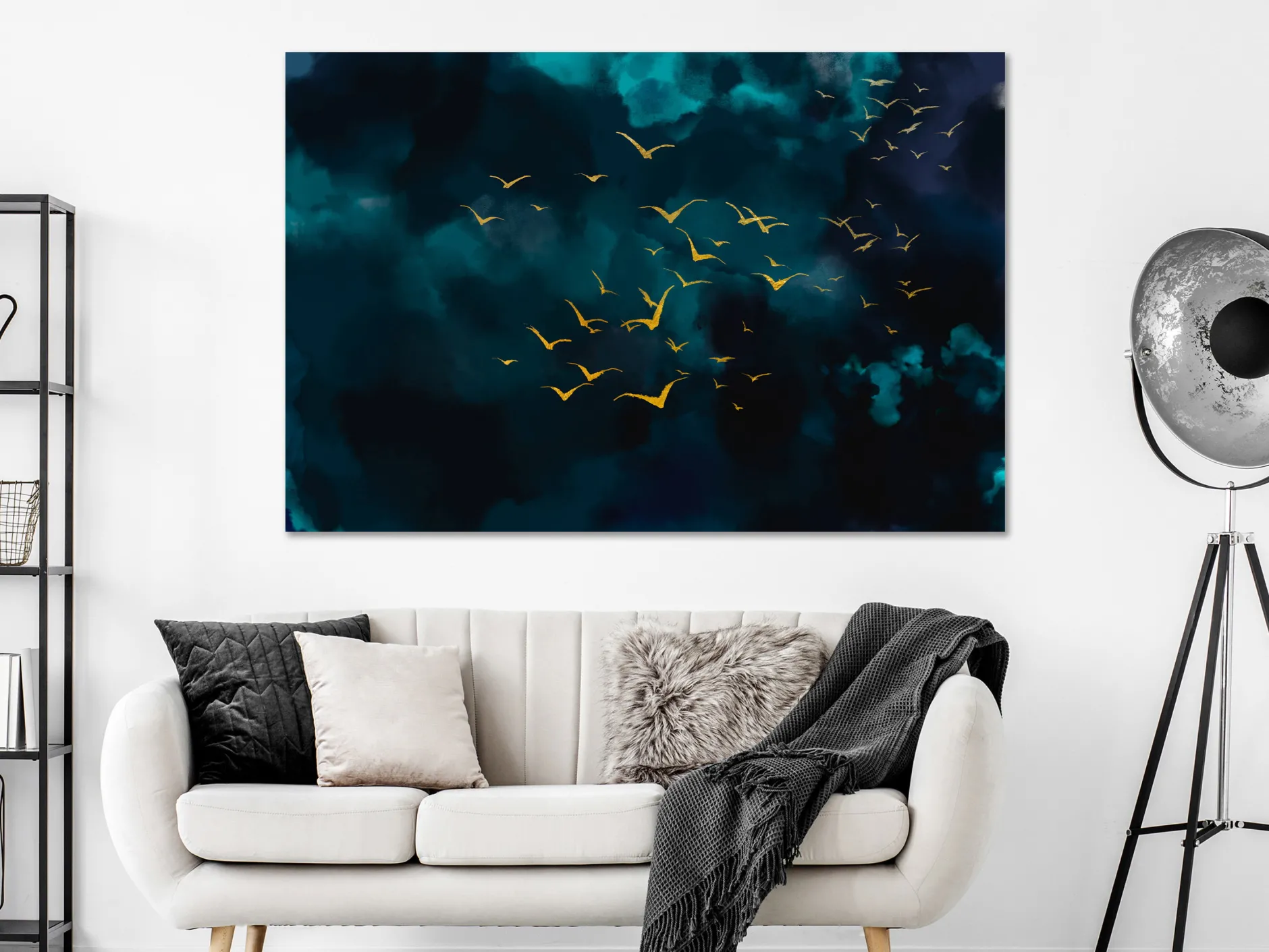 Kunstdruck auf Leinwand 'Sky Before the Storm Wide'