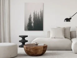 Kunstdruck auf Leinwand 'Smell of Forest Fog Vertical'