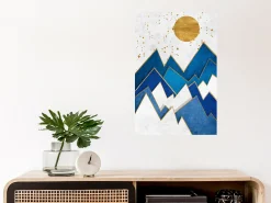 Kunstdruck auf Leinwand 'Snowy Peaks Vertical'