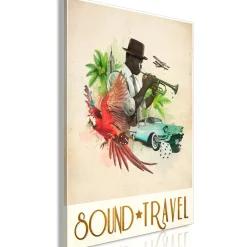 Kunstdruck auf Leinwand 'Sound Travel Vertical'