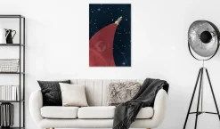 Kunstdruck auf Leinwand 'Space Trip Vertical'