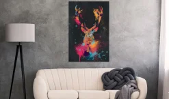Kunstdruck auf Leinwand 'Spectacular Deer Vertical'