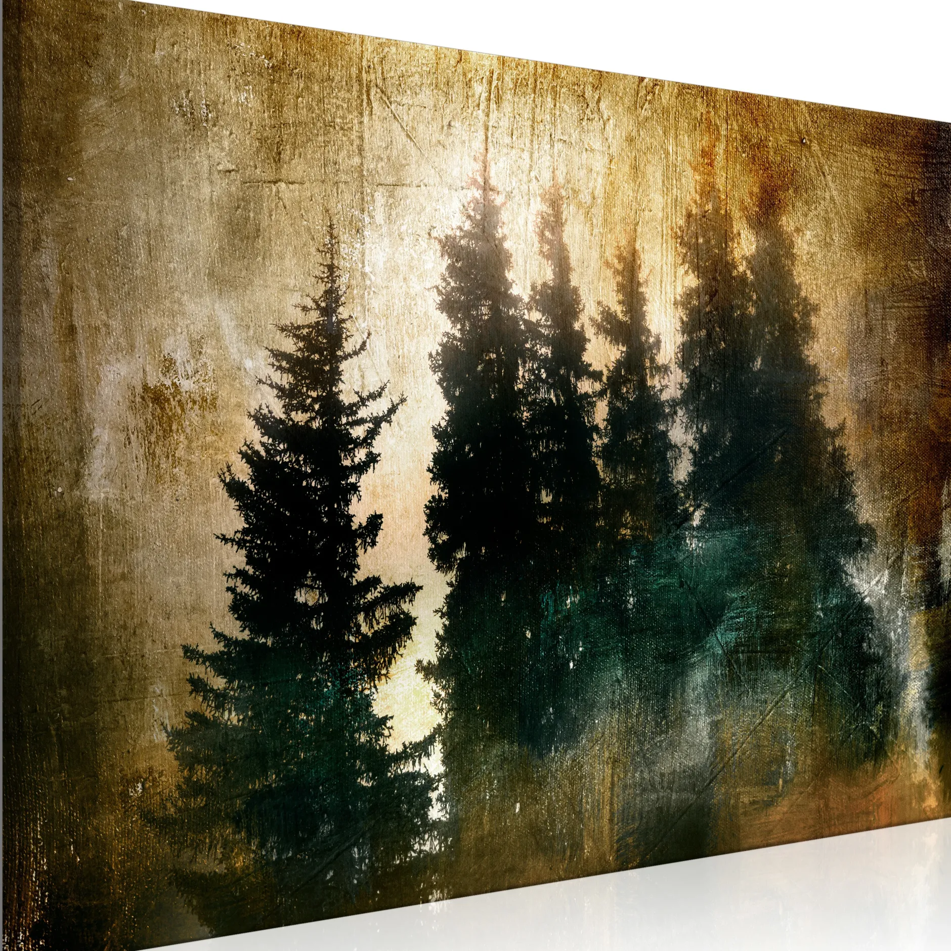Kunstdruck auf Leinwand 'Stately Spruces Wide'