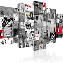 Kunstdruck auf Leinwand 'Street Art: Banksy IV'