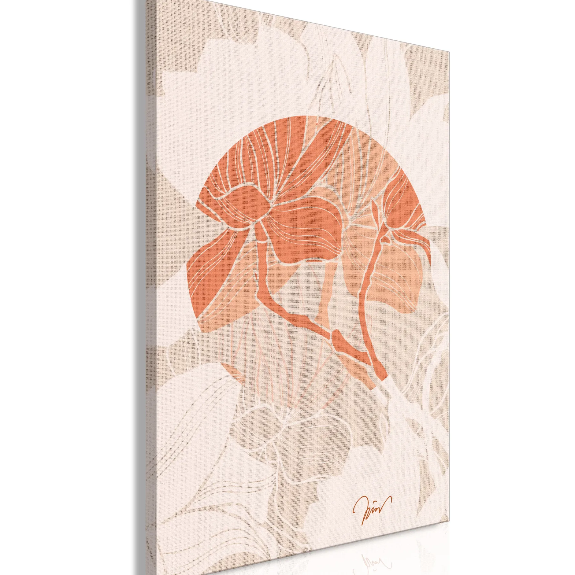 Kunstdruck auf Leinwand 'Stylish Magnolia Vertical'