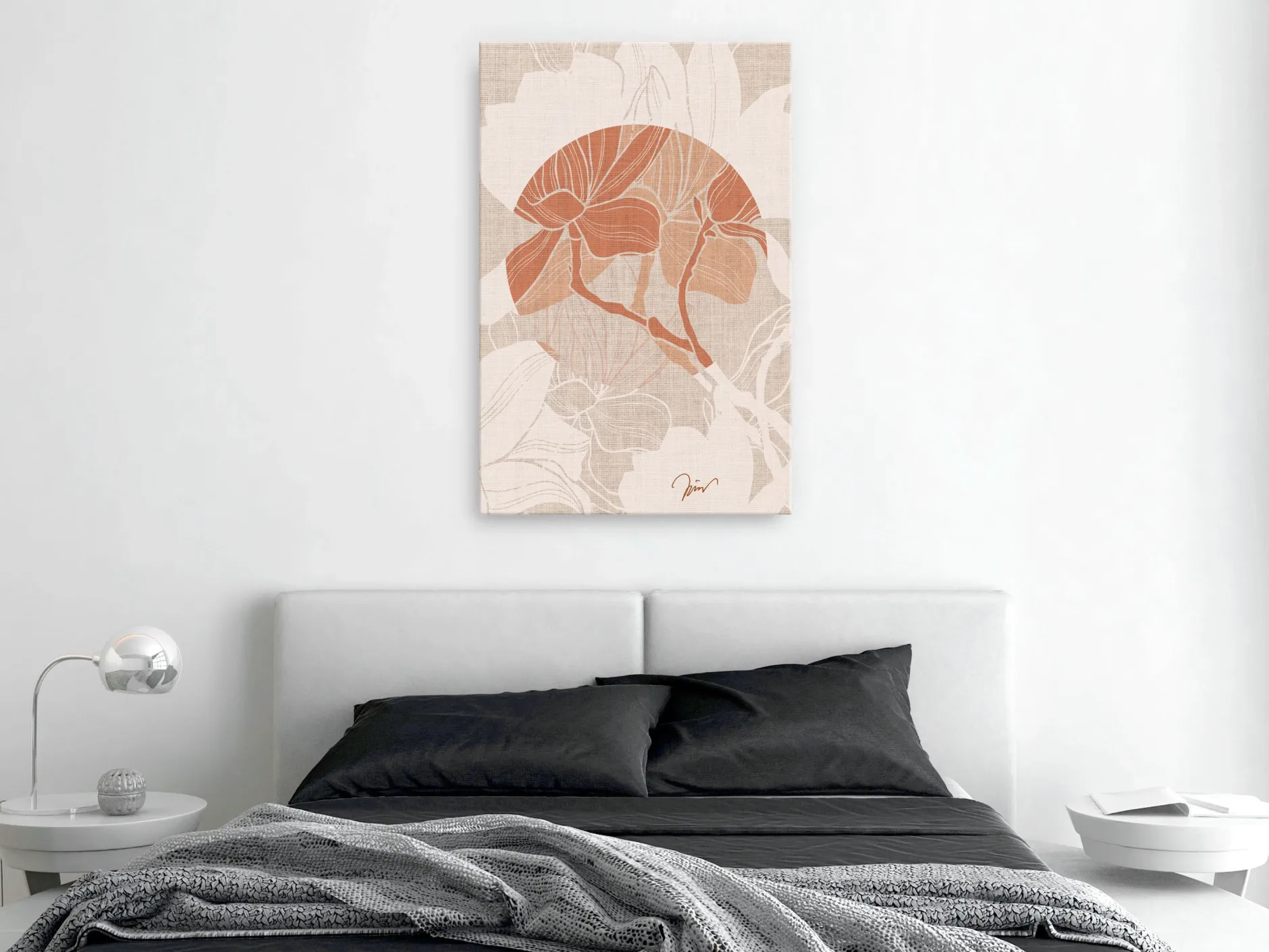 Kunstdruck auf Leinwand 'Stylish Magnolia Vertical'