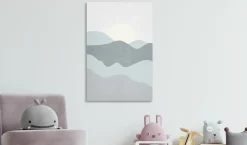 Kunstdruck auf Leinwand 'Sun Over Mountains Vertical'