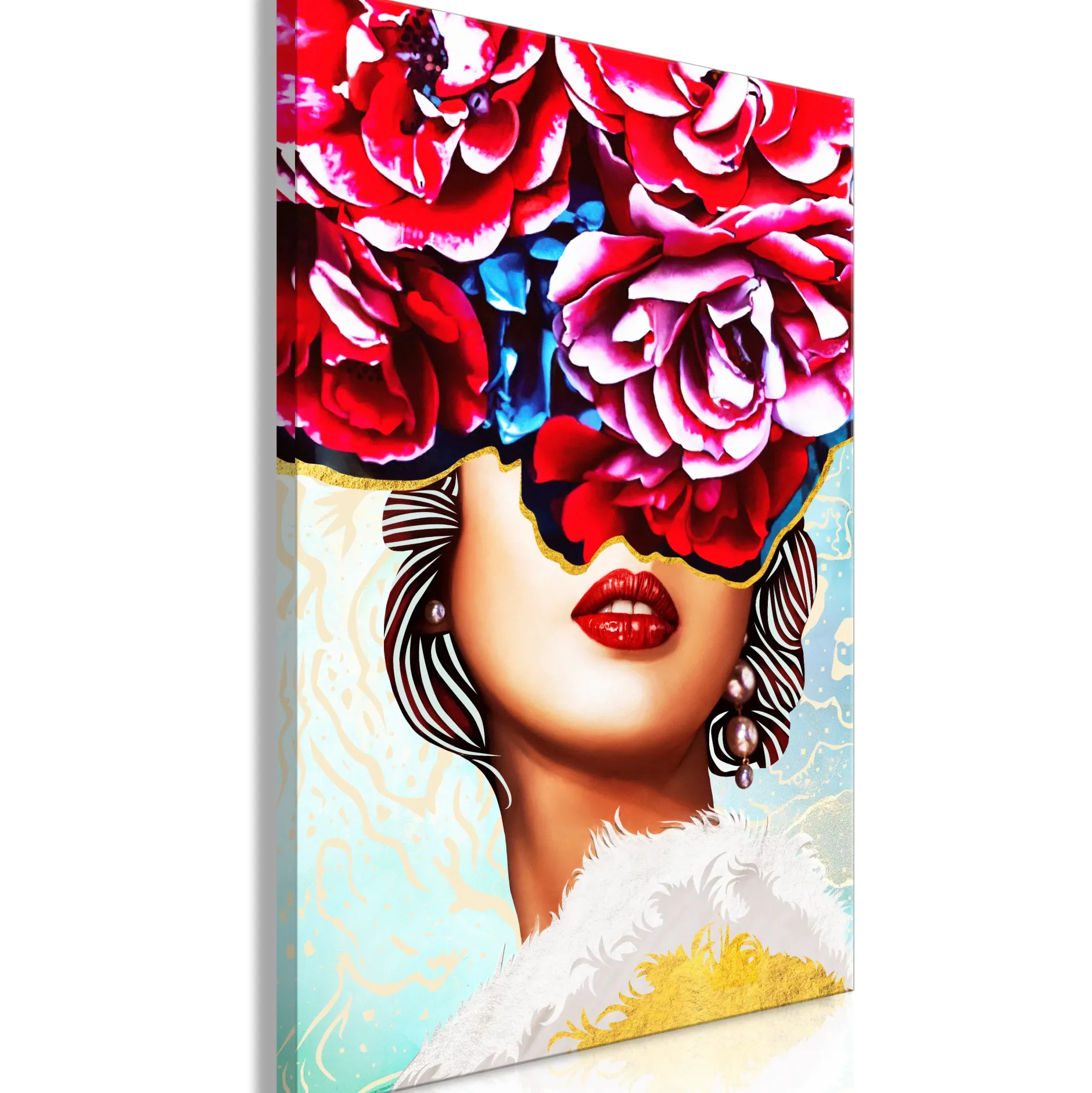 Kunstdruck auf Leinwand 'Sweet Lips Vertical'