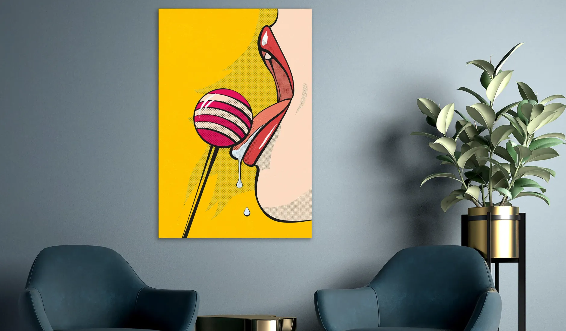 Kunstdruck auf Leinwand 'Sweet Lollipop Vertical'
