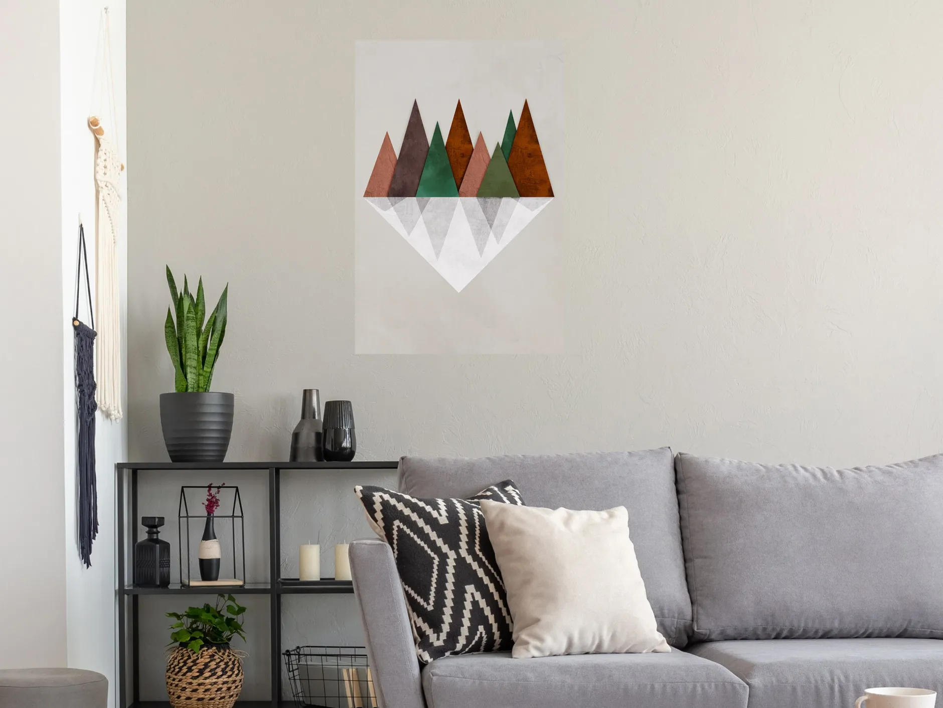 Kunstdruck auf Leinwand 'Symmetrical Land Vertical'